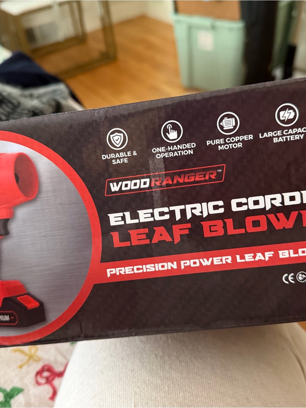 WoodRanger Electric Corded Leaf Blower - Red and Black
